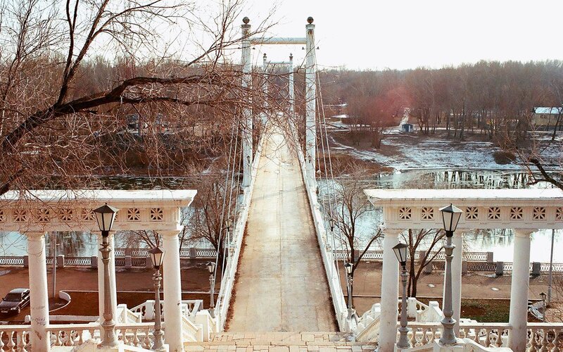 White Suspension Bridge