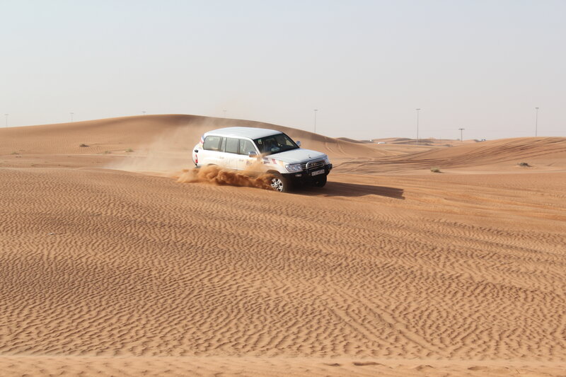 White SUV in Desert