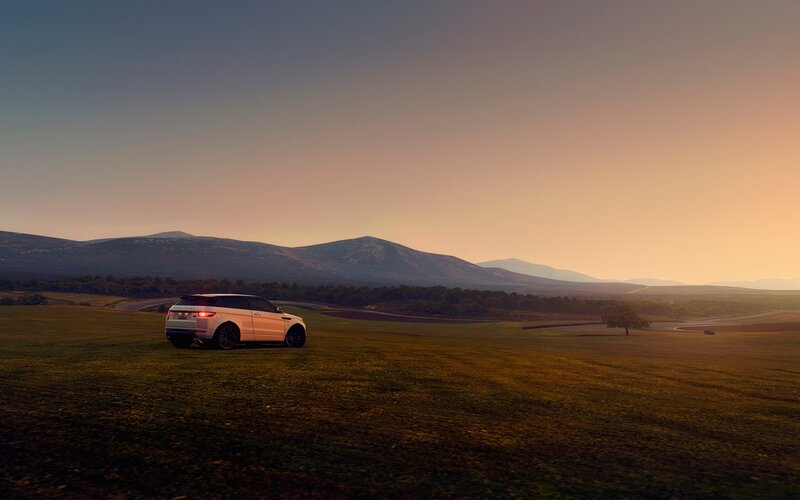 White SUV in Field