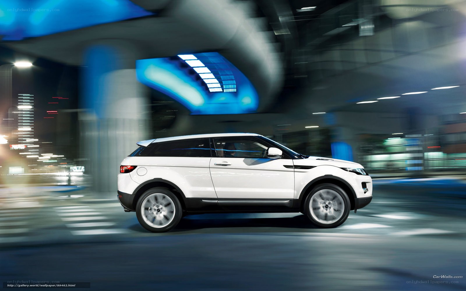 white suv in motion