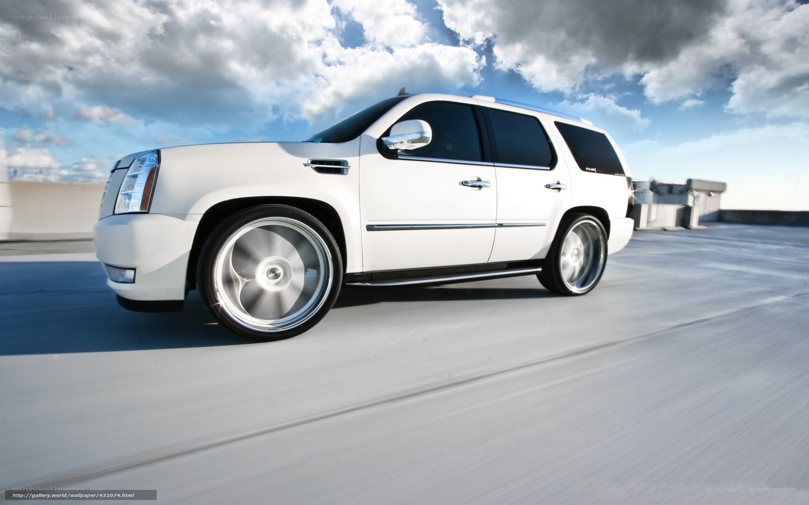 White SUV on a rooftop