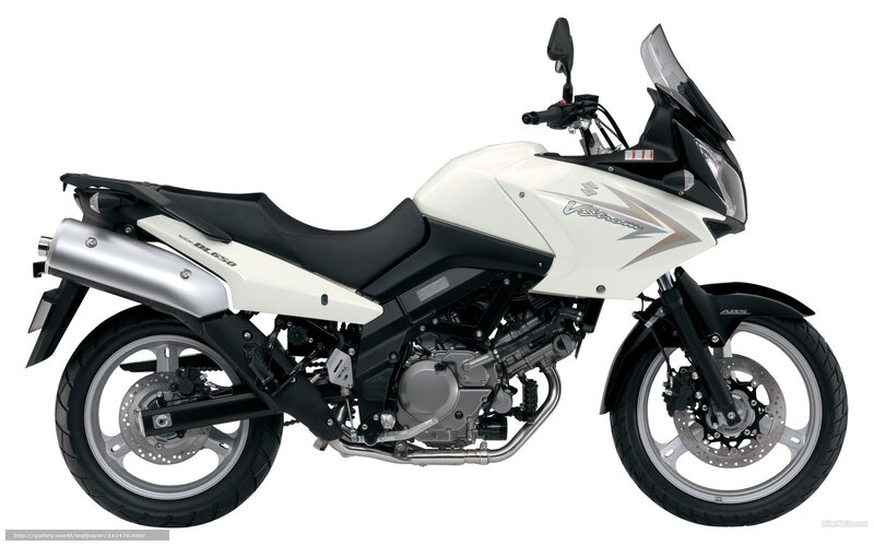 white suzuki dl650 vstrom motorcycle