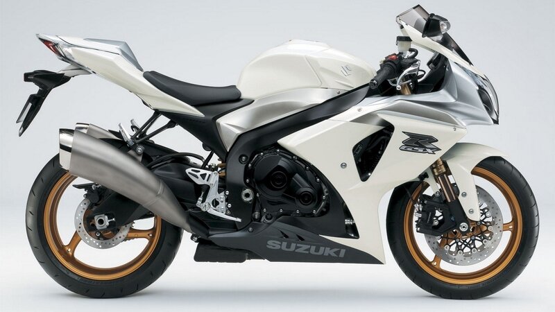 white suzuki gsx-r motorcycle