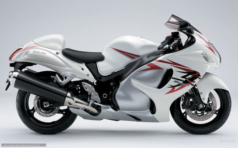 White Suzuki Hayabusa motorcycle