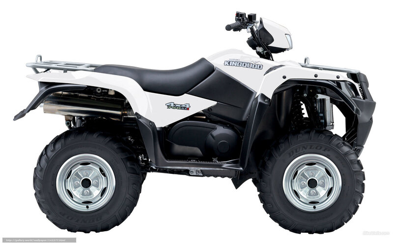 White Suzuki KingQuad ATV