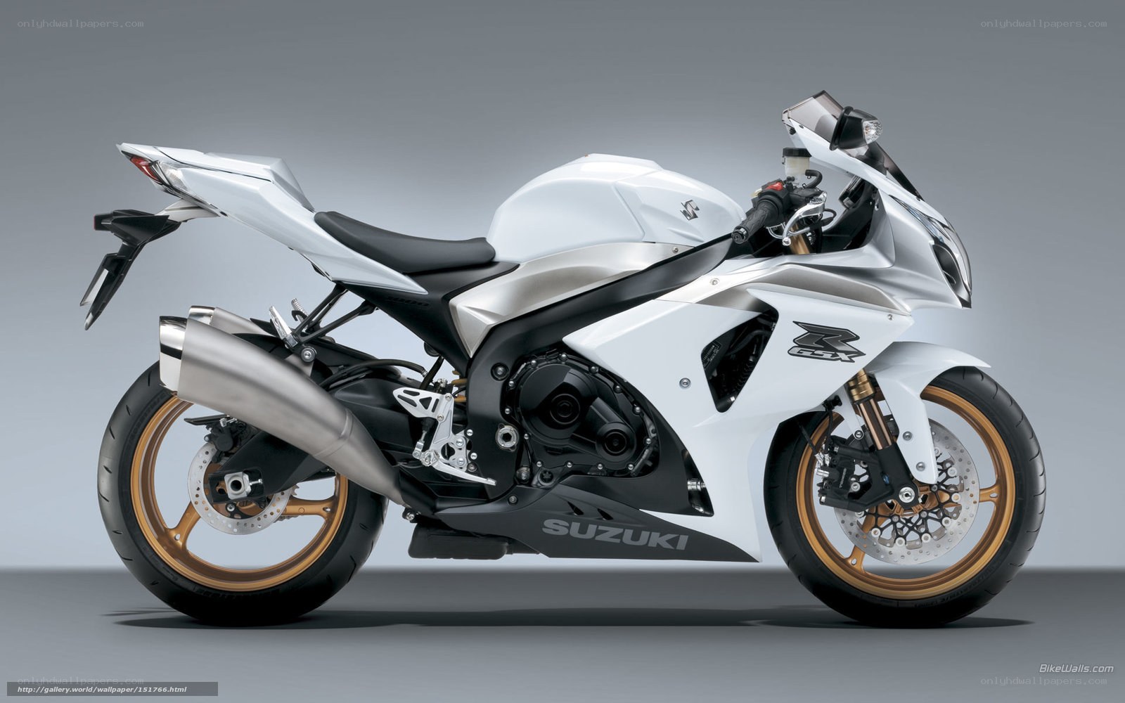 white suzuki sport motorcycle
