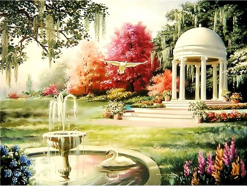 White Swan in Fountain