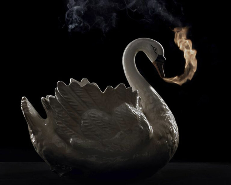 White Swan Sculpture