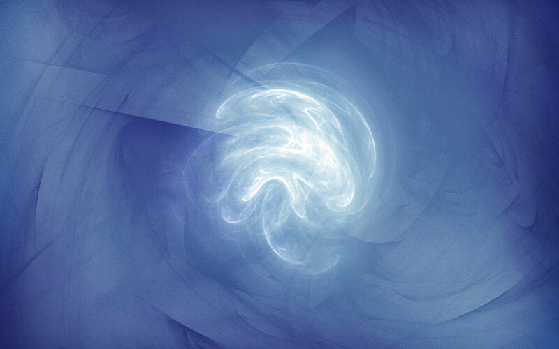 White Swirl in Blue