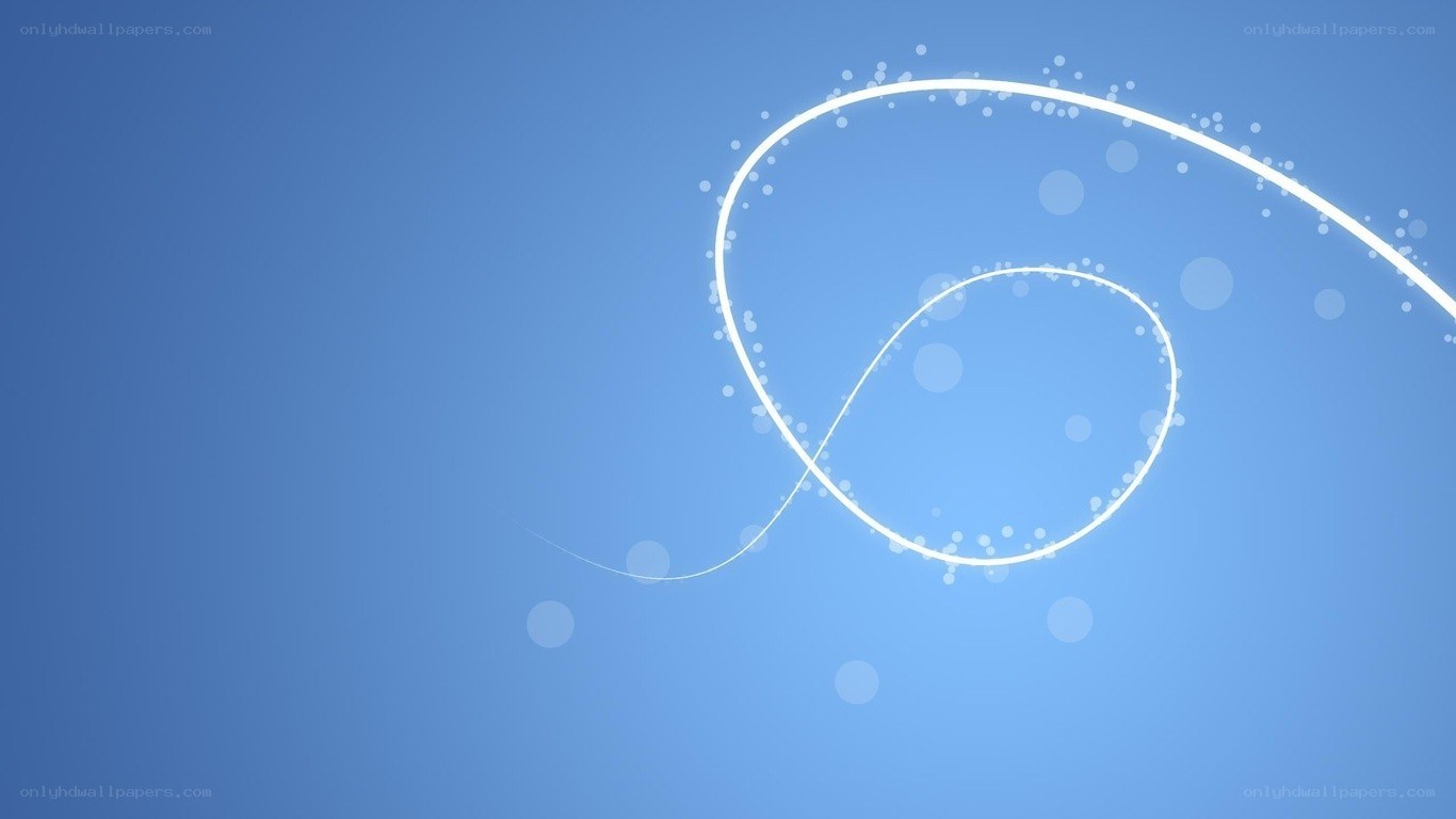 white swirl on blue background