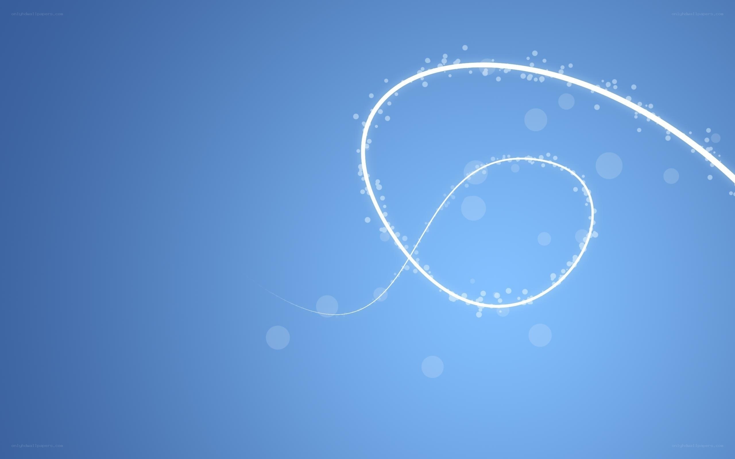 white swirl on blue background