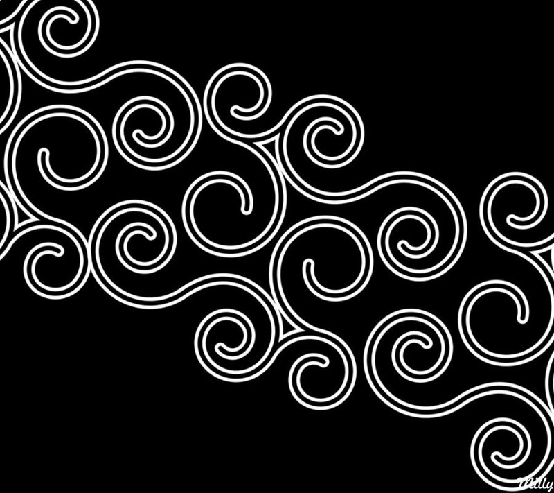 White Swirls on Black
