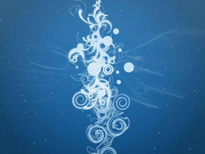 White Swirls on Blue — Calm