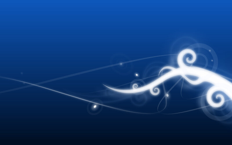 White Swirls on Blue