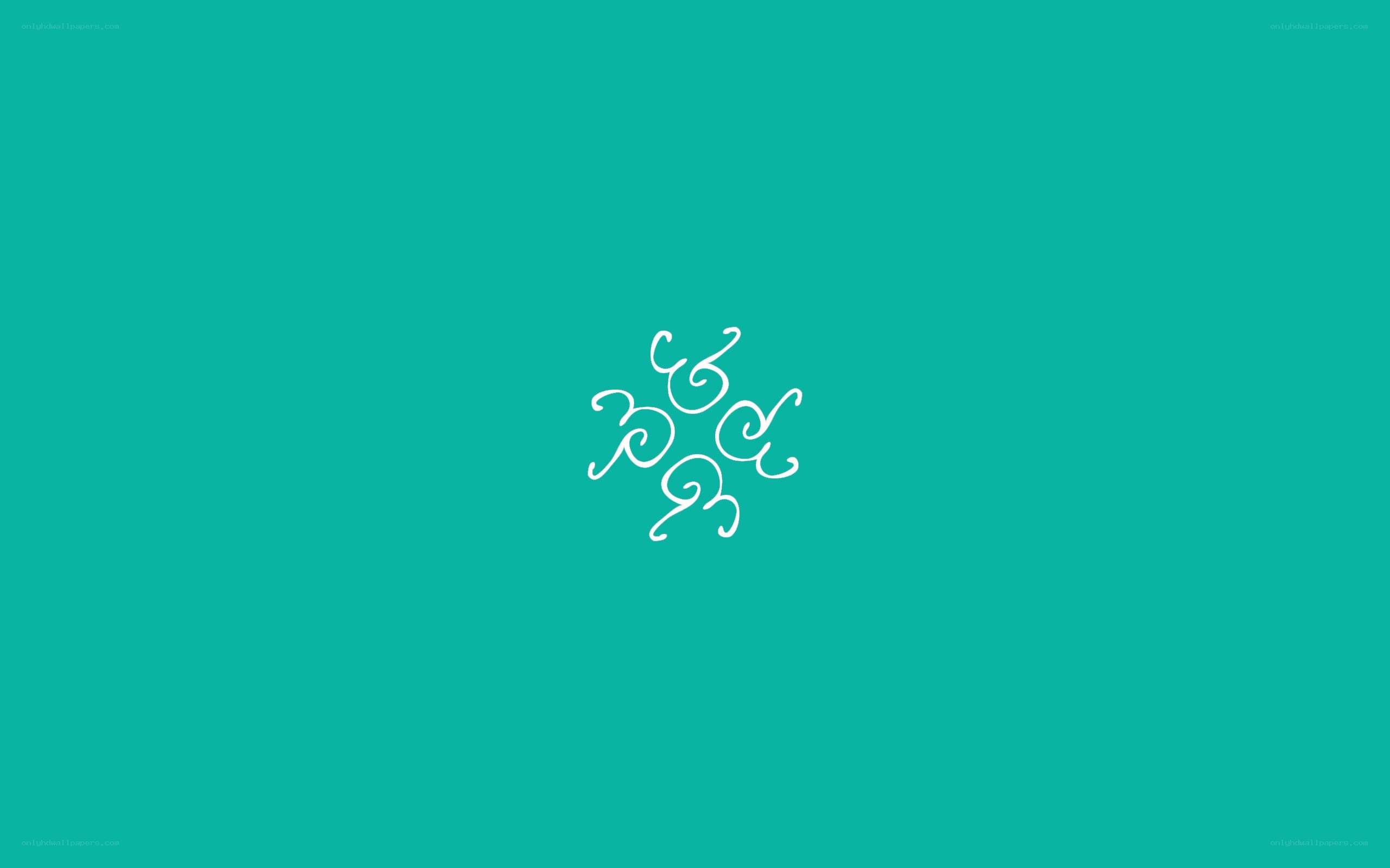 white swirls on teal background