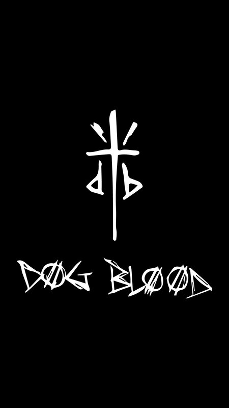 White Symbol and Text