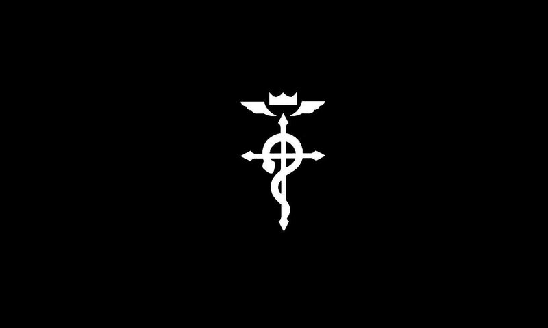 White Symbol on Black — Minimalist