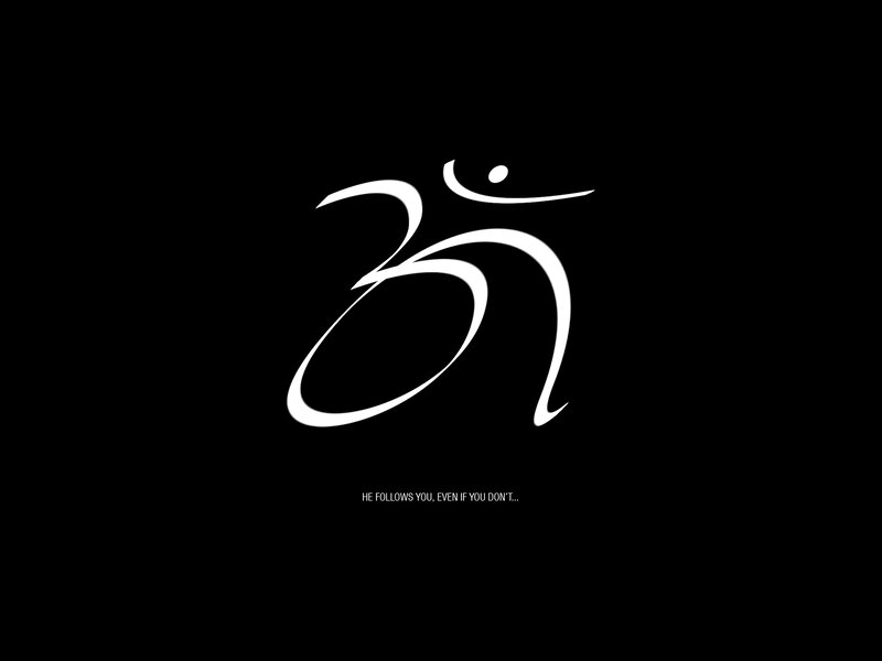 White Symbol on Black — Mysterious, Minimalist