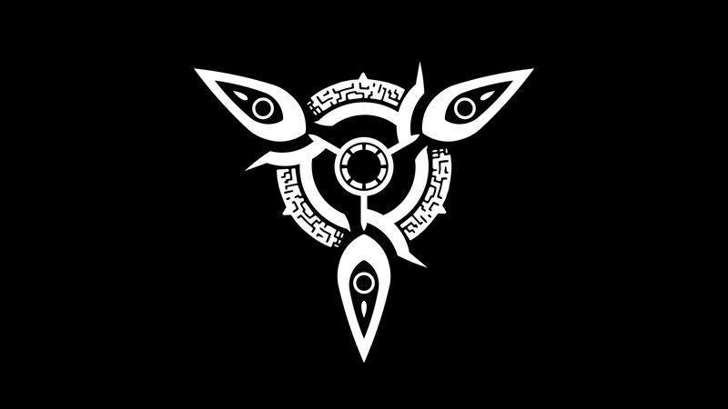 White Symbol on Black — Mysterious