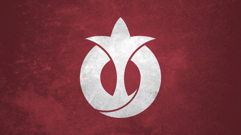 White Symbol on Red — Serious