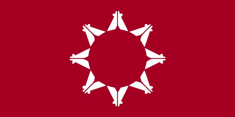 White Symbol on Red