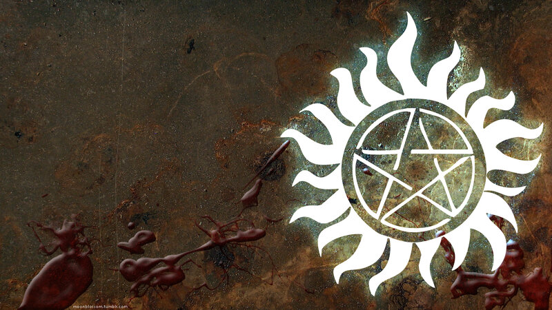White Symbol on Rusty Surface