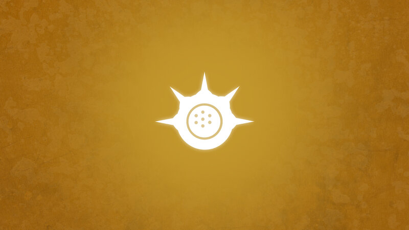 White Symbol on Yellow