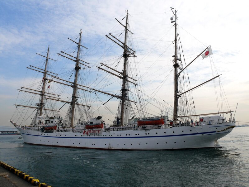 White Tall Ship — Calm