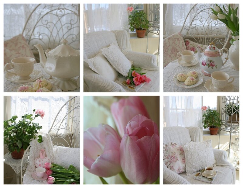 White Tea Set on Table — Serene, Morning, Photograph