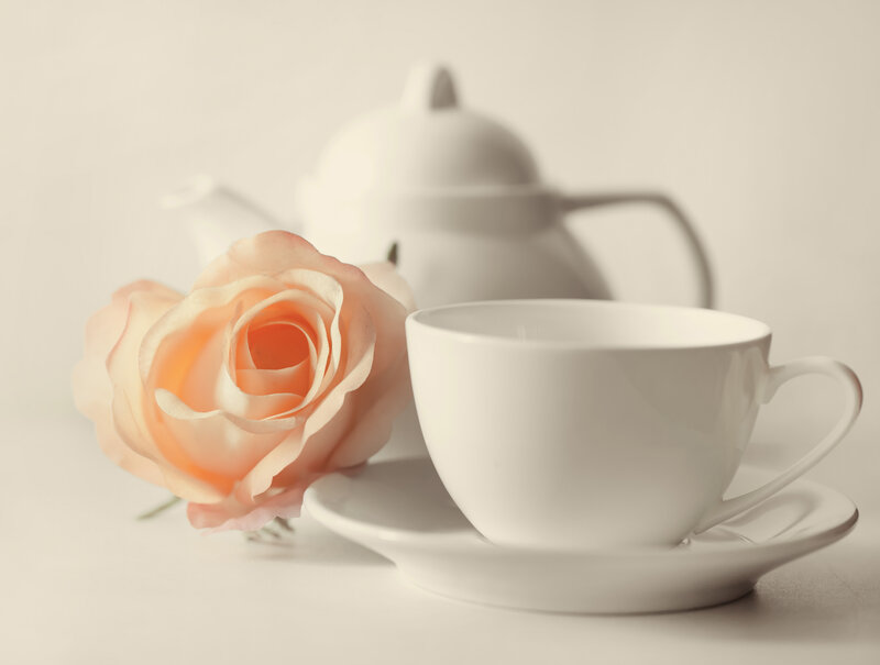 White Teacup and Rose
