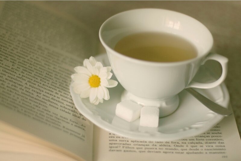 White Teacup on Book
