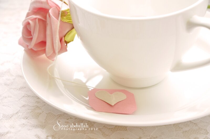 White Teacup with Rose