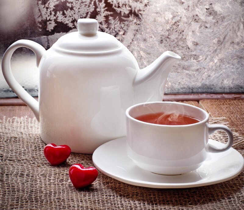 White Teapot and Cup — Cozy