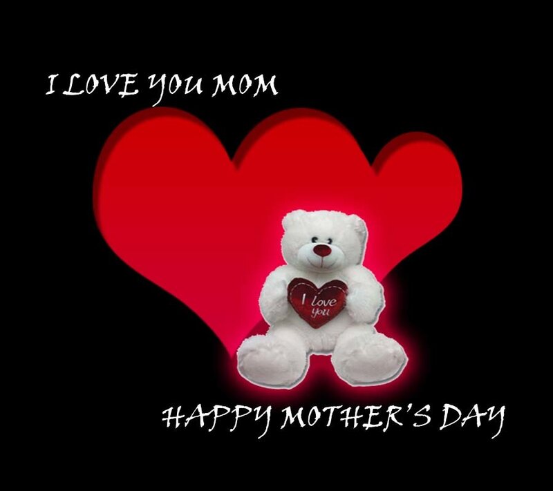 White Teddy Bear — Black