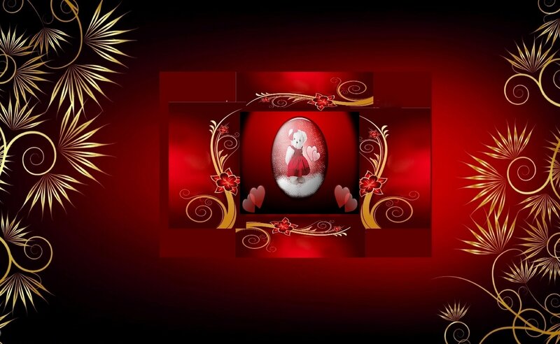 White Teddy Bear in Egg