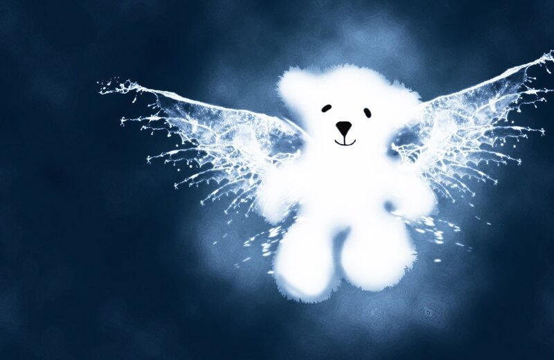 White Teddy Bear with Wings
