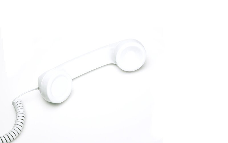 white telephone handset
