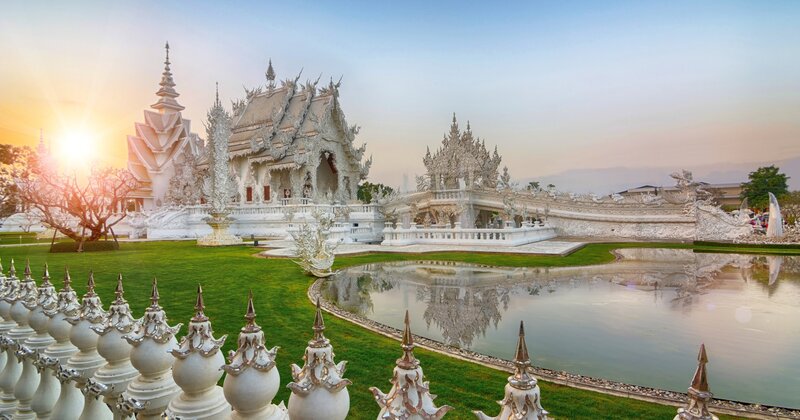 White Temple Complex — Serene, Sunrise