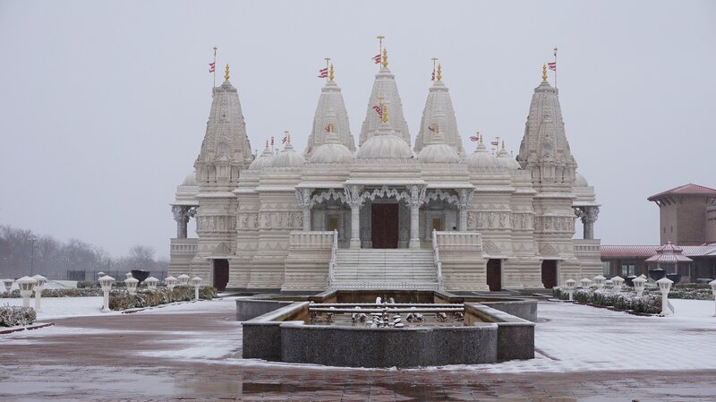 White Temple in Snow