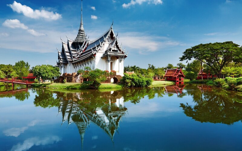 White Temple on Island