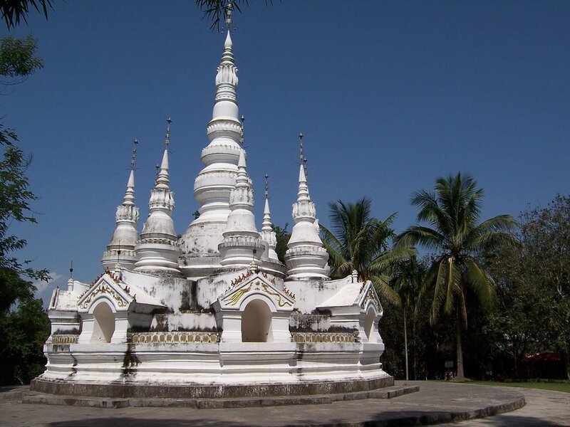 White temple with multiple spires