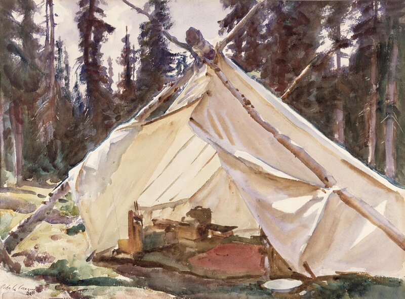 White Tent in Forest