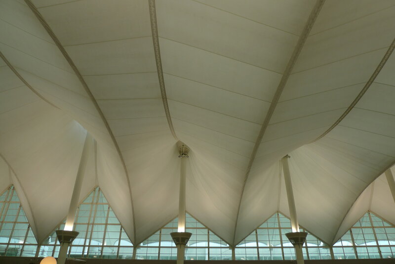 White Tent-like Ceiling