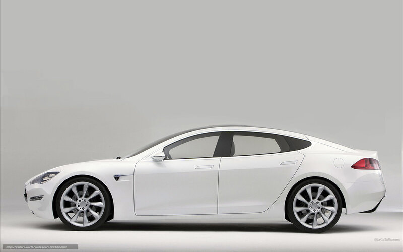 White Tesla Model S — Neutral