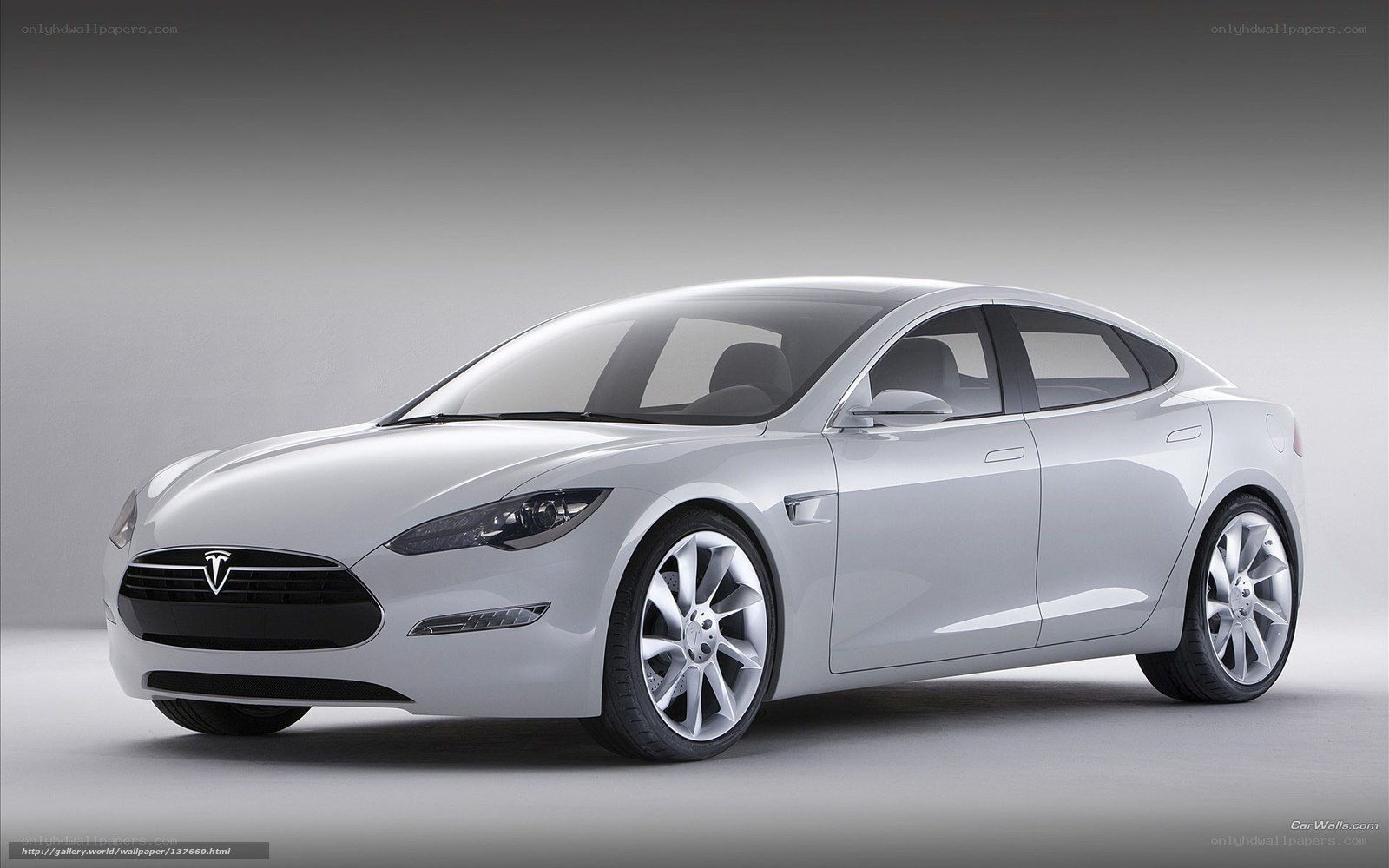 White Tesla Model S sedan