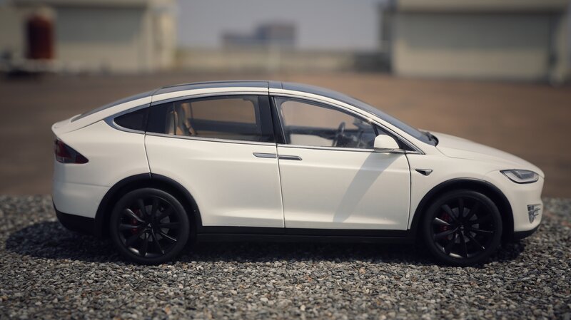 White Tesla Model X — Neutral, Afternoon