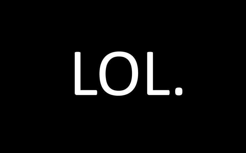 white text on black background