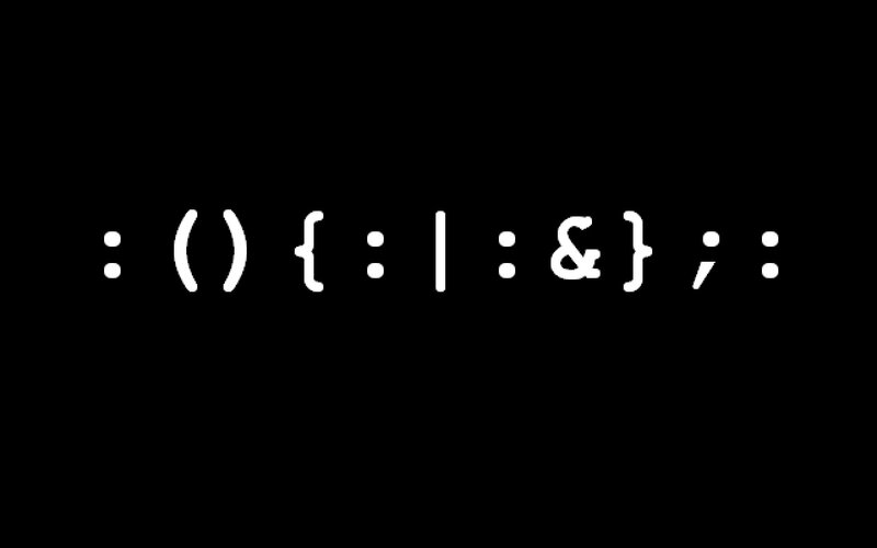 white text on black background