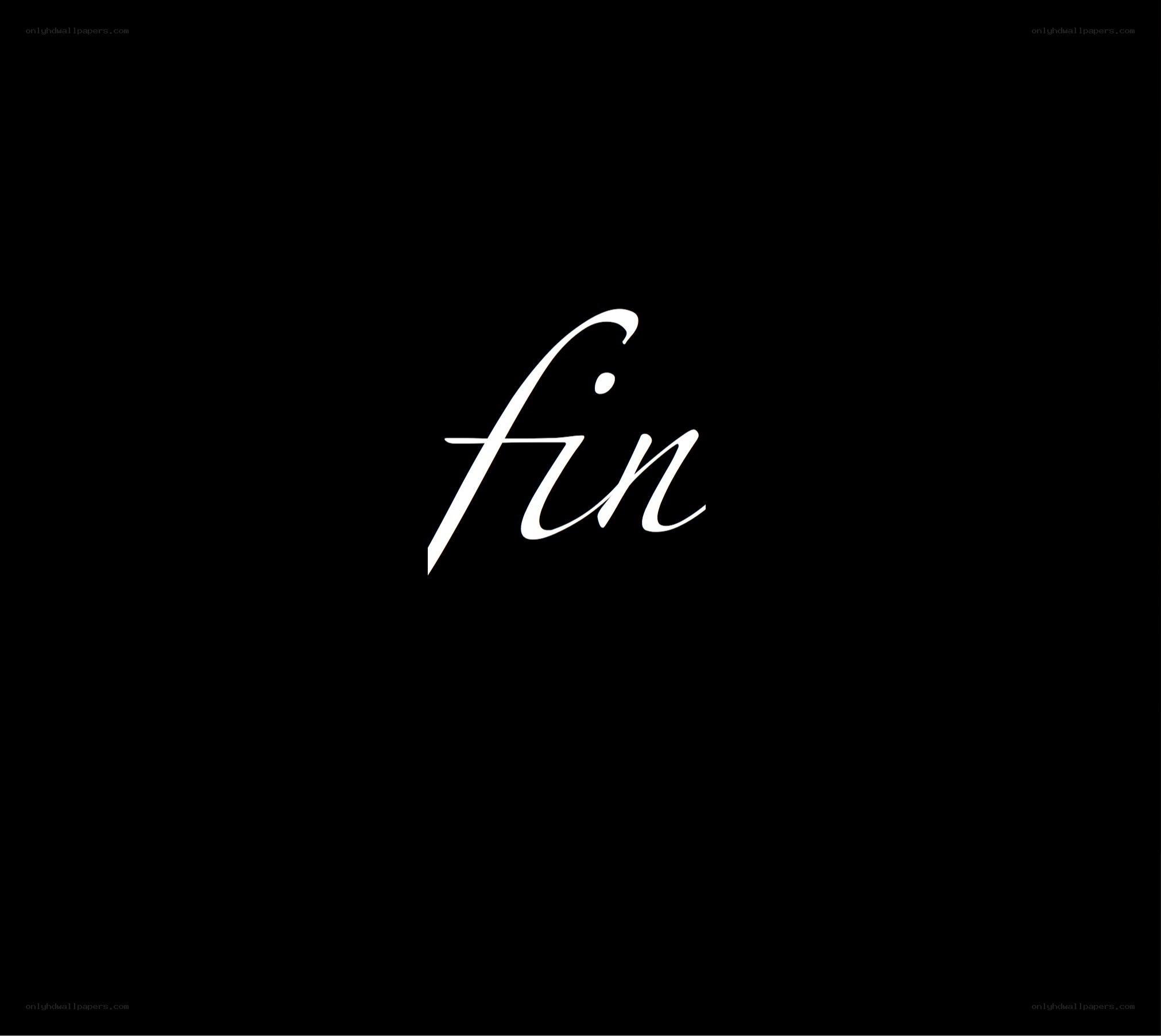 white text on black background