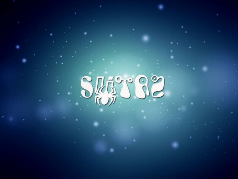 White Text on Blue Background — Serene